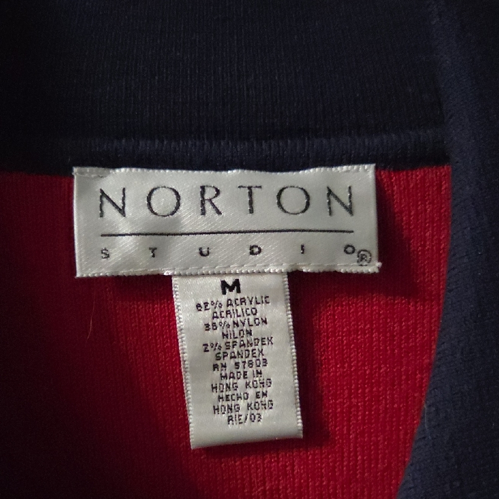 Norton Studio Navy Blazer with White Accents - Picture 2 of 3